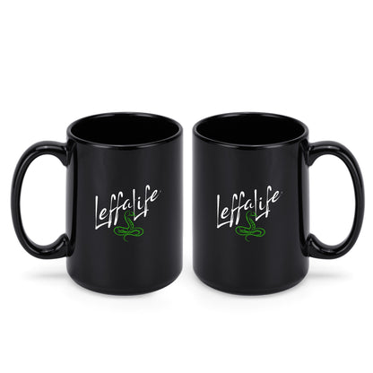 LeffaLife Black Ceramic Mug (15 oz)