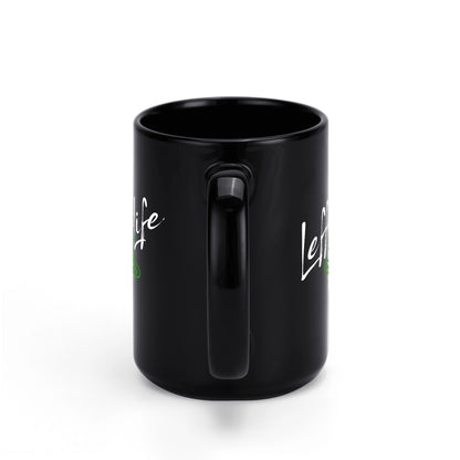 LeffaLife Black Ceramic Mug (15 oz)