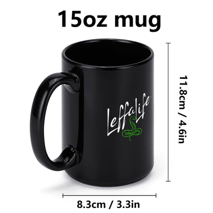 LeffaLife Black Ceramic Mug (15 oz)